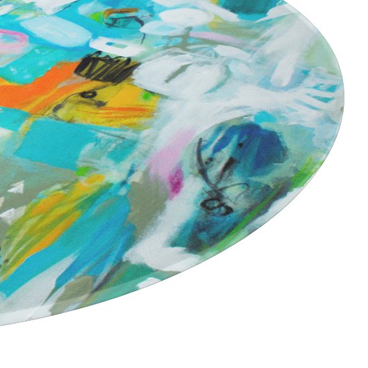 Abstract blauw snijplank (Hoek)