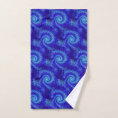 Abstract Blauw Spiraal Fractaal Patroon Bad Handdoek (Handdoek)