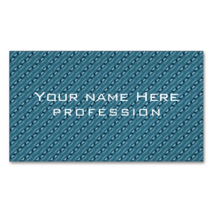Abstract blauw stalen patroon magnetisch visitekaartje