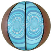 Abstract Blauw Streeppatroon Basketbal (Verticaal)