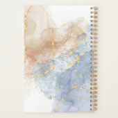 Abstract Blauw, Taupe en Goud Planner (Achterkant)