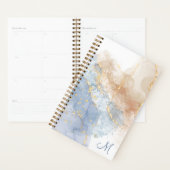 Abstract Blauw, Taupe en Goud Planner (Display)