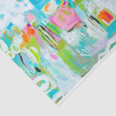 Abstract blauw tissuepapier (Detail)