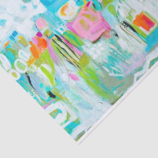 Abstract blauw tissuepapier (Detail)