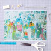 Abstract blauw tissuepapier (Craft)