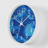 Abstract blauw turquoise oceaangolven | (Hoek)