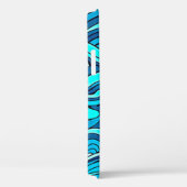 Abstract blauw turquoise oceaangolven | Case-Mate iPhone case (Achterkant / Rechts)