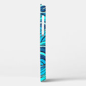 Abstract blauw turquoise oceaangolven | Case-Mate iPhone case (Achterkant / Links)