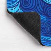 Abstract blauw turquoise oceaangolven | muismat (Hoek)