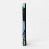 Abstract blauw turquoise oranje fractale kunst spi Case-Mate iPhone case (Achterkant/links)