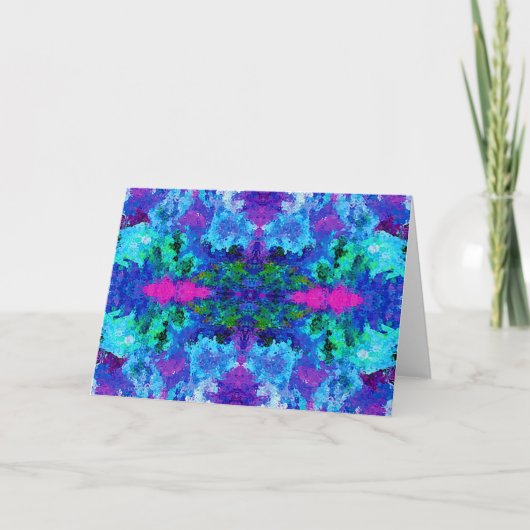 Abstract blauw (versie 2) Blank  Kaart (Voorkant)