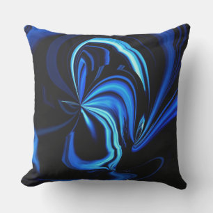 Abstract blauw vlinderSierkussen Buitenkussen