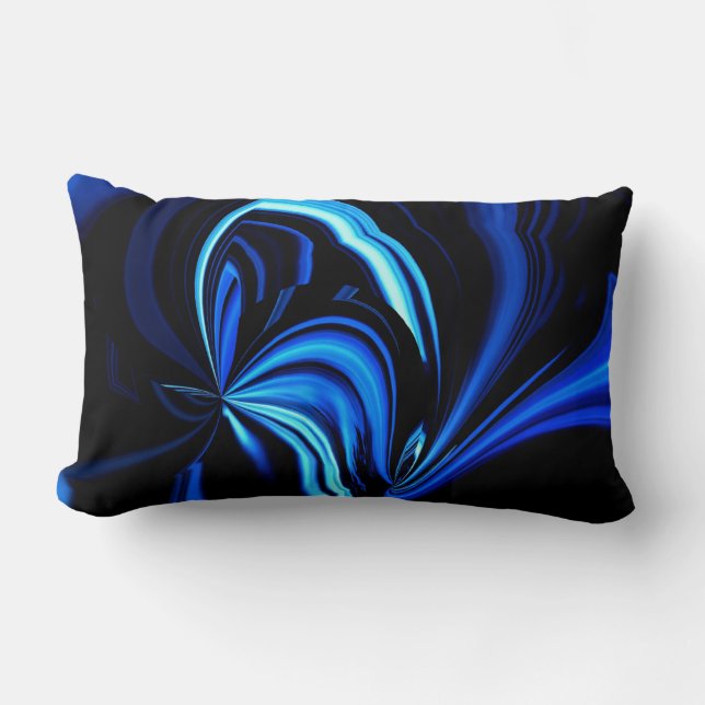 Abstract blauw vlinderSierkussen Kussen (Voorkant)