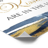 Abstract blauw Vrijgezellenfeest hoeveel kussen te Poster (Hoek)