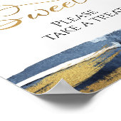 Abstract blauw Vrijgezellenfeest liefde is lief te Poster (Hoek)