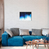 Abstract blauw water canvas afdruk