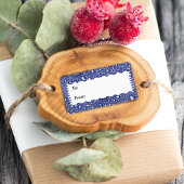 Abstract Blauw Water Drop Gift Label