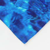 Abstract blauw water en ijs fleece deken (Hoek)