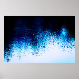 Abstract blauw water poster