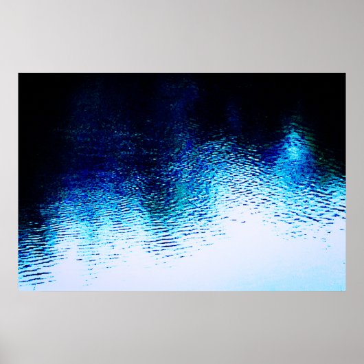 Abstract blauw water poster (Voorkant)