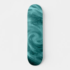 Abstract Blauw Water Wervelende Schilderkunst Persoonlijk Skateboard