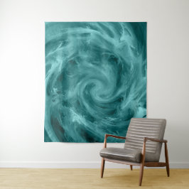 Abstract Blauw Water Wervelende Schilderkunst Wandkleed