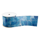 Abstract blauw wateroppervlak satijnen lint (Spoel)