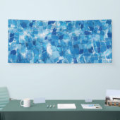 Abstract blauw wateroppervlak spandoek (Beurs)