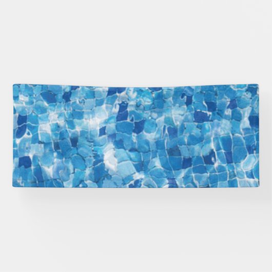 Abstract blauw wateroppervlak spandoek (Horizontaal)