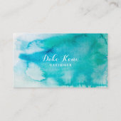 Abstract blauw Waterverf Visitekaartje (Voorkant)