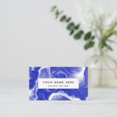 Abstract blauw, wit en vloeibaar visitekaartje (Staand voorkant)