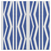 Abstract blauw-wit geometrisch patroon stof (Close Up)