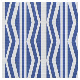Abstract blauw-wit geometrisch patroon stof