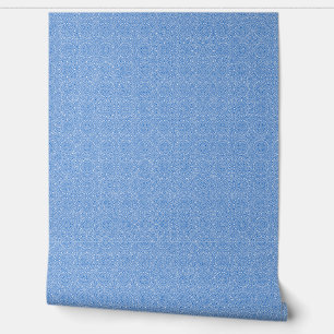 abstract blauw-wit patroon behang