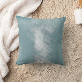 Abstract blauw wit patroon kussen