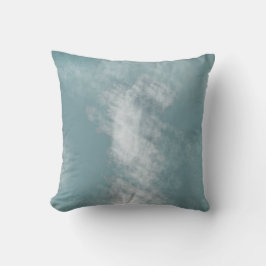 Abstract blauw wit patroon kussen