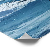 Abstract blauw wit schilderen poster (Hoek)