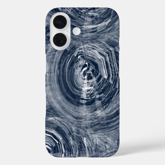Abstract blauw-wit wervelpatroon Case-Mate iPhone case (Achterkant)