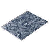 Abstract blauw-wit wervelpatroon notitieboek (Linkerzijde)