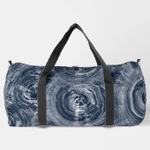 Abstract blauw-wit wervelpatroon plunjezak (Achterkant)