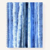 Abstract blauw wit winterbos Spiral Notitieboek (Voorkant)