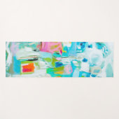 Abstract blauw yogamat (Voorkant (horizontaal))