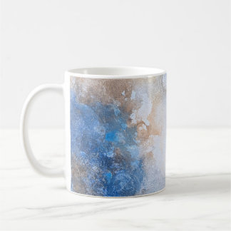 Abstract Blauw & Zand Textured Wolken Koffiemok