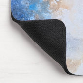 Abstract Blauw & Zand Textured Wolken Muismat (Hoek)