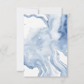 Abstract Blauw Zee Strand Waterverf Bruiloft RSVP Kaartje (Achterkant)