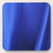 Abstract blauw zijdeweefsel bier onderzetter (Voorkant)