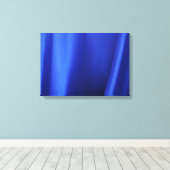 Abstract blauw zijdeweefsel canvas afdruk (Insitu (Houten vloer))