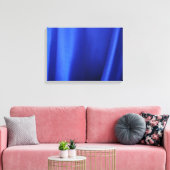 Abstract blauw zijdeweefsel canvas afdruk (Insitu (Woonkamer))