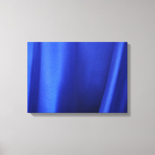Abstract blauw zijdeweefsel canvas afdruk