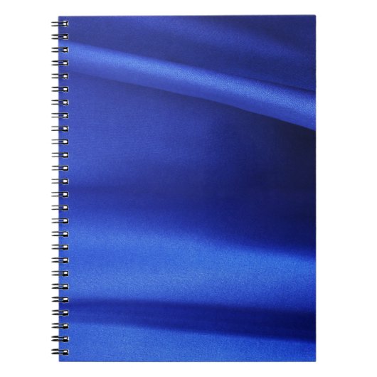 Abstract blauw zijdeweefsel notitieboek (Voorkant)